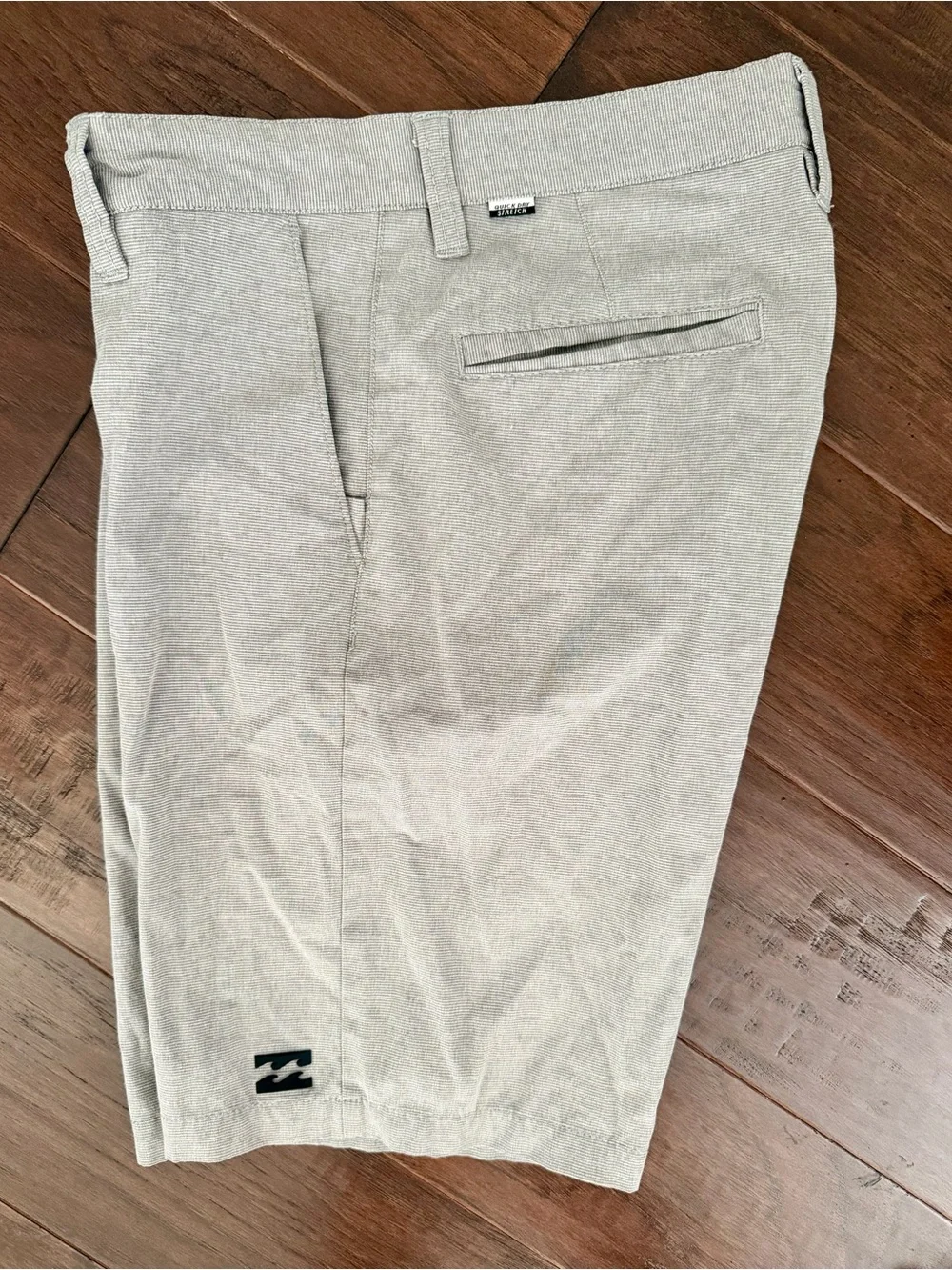 Billabong Men's Light Gray Flat Front Chino-Style Shorts